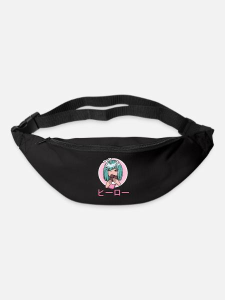 Lustiges Anime, Manga, Kawaii Geschenk - Gürteltasche - Schwarz
