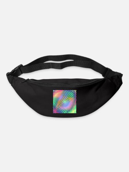 Colored rounds 3d - Bum bag - black