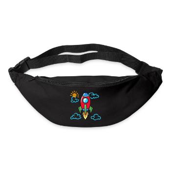 School start of school launch rocket school school day - Bum bag - black - Front