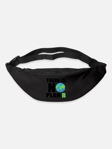 there is no plan b - planet erde umweltfreundlich - Sac banane - noir