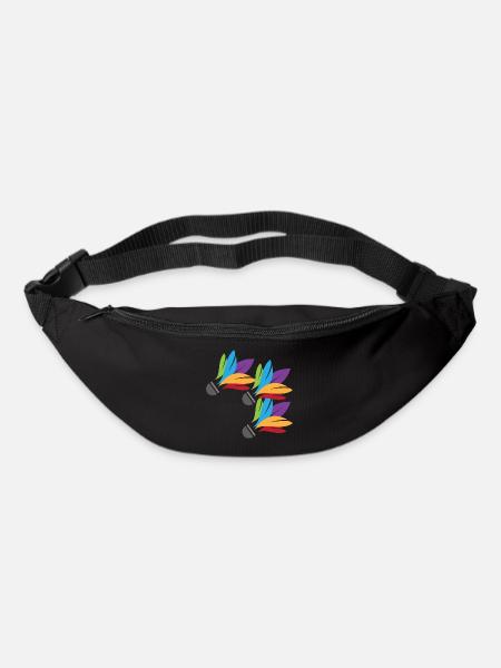 Federbälle - Gürteltasche - Schwarz