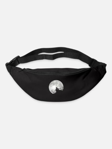 Dackel Dachshund Vollmond - Gürteltasche - Schwarz