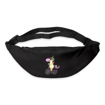 Einhorn Cool Lustiges Design Sonnenbrille - Gürteltasche - Schwarz - Vorne