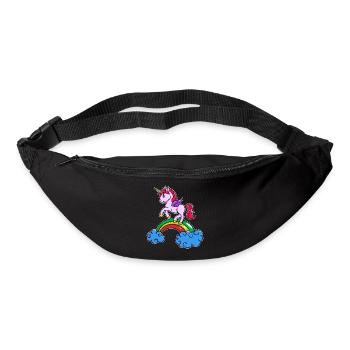 Einhorn Cool Tier - Gürteltasche - Schwarz - Vorne