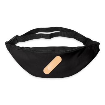 einfaches Heftpflaster als Gestaltungselement - Gürteltasche - Schwarz - Vorne