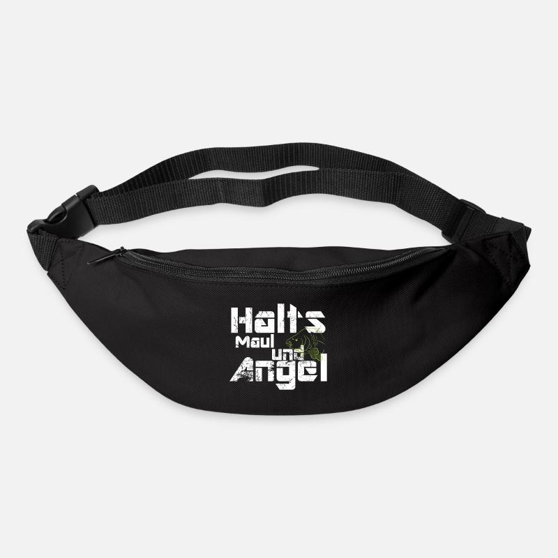 Angler, Karpfen Halts maul und angel - Gürteltasche - Schwarz