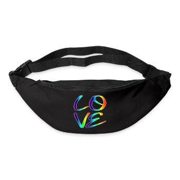 GLEICHHEIT LIEBE RESPEKT - REGENBOGEN LGBTQ - Gürteltasche - Schwarz - Vorne