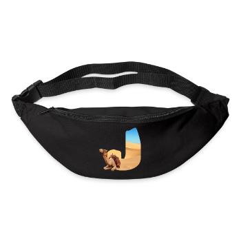 wüste mit kamel j - Gürteltasche - Schwarz - Vorne