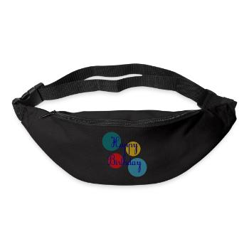 GEBURTSTAG. ALLES GUTE ZUM GEBURTSTAG. ALLES GUTE ZUM GEBURTSTAG. - Gürteltasche - Schwarz - Vorne