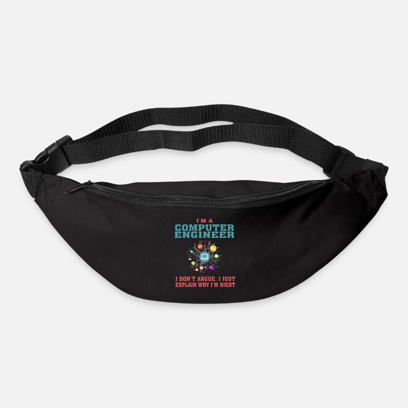 Lustiges Computer Engineering Zitat für Computer Engi - Gürteltasche - Schwarz