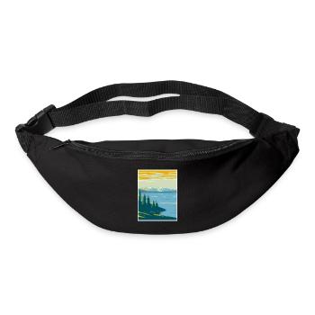 Yellowstone Lake à Yellowstone WPA Poster Art Dec - Sac banane - noir - Devant