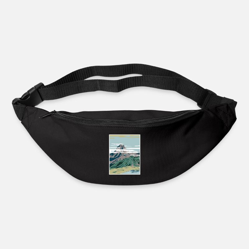 Parc National des Pyrénées WPA Affiche Art Déco - Sac banane - noir