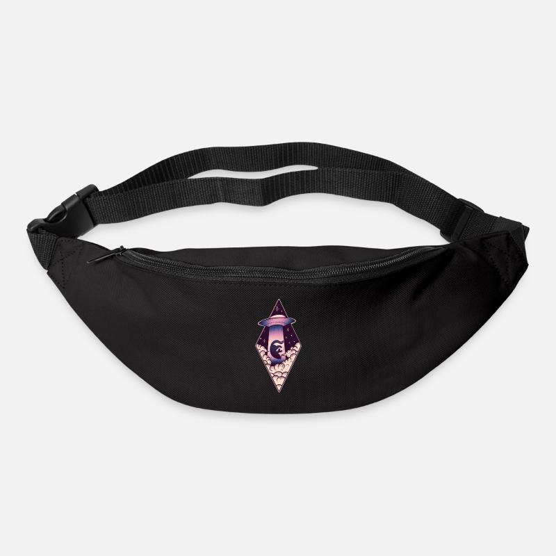 UFO Katze - Gürteltasche - Schwarz