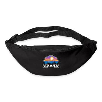Dubai Uae Skyline Vintage Sunset Travel Souvenir - Bum bag - black - Front