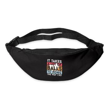 Prend beaucoup de balles pour ponger comme je le fais - Sac banane - noir - Devant