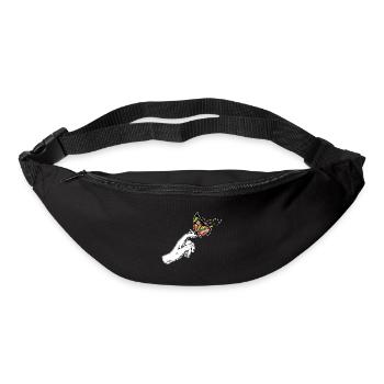 Sensibilisation à l’autisme des papillons - Sac banane - noir - Devant
