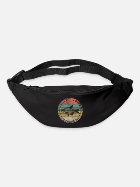 Ich angel heimlich auf Brasse - Gürteltasche - Schwarz