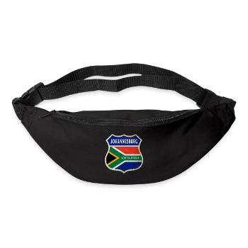 Johannesburg Afrique du Sud Armoiries Drapeaux Design - Sac banane - noir - Devant