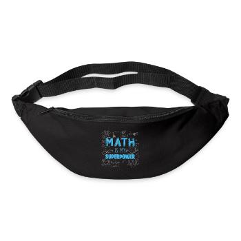 Math Quote Funny Math Is My Superpower Algebra - Bum bag - black - Front