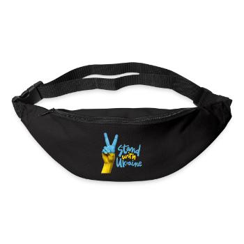 Ukraine Solidarität Handzeichen - Gürteltasche - Schwarz - Vorne