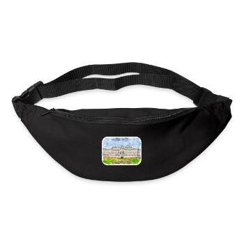 Vienna Austria Watercolor Sketch Drawn Painting - Bum bag - black - Front