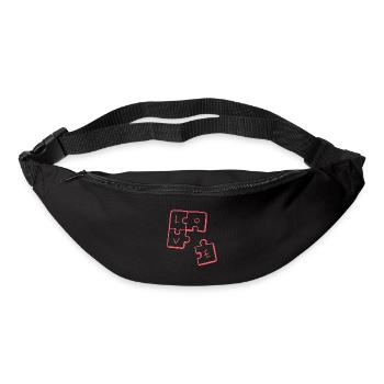LOVE - Puzzle Pieces - Bum bag - black - Front