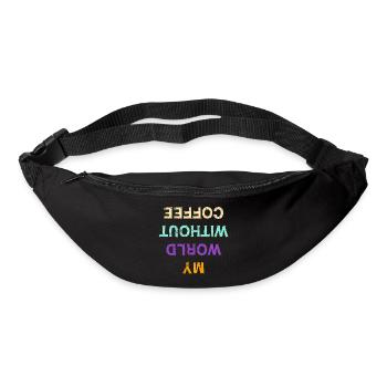 Lustig Kaffee Koffein Statement Kaffeeliebhaber - Gürteltasche - Schwarz - Vorne
