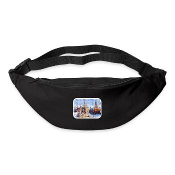 Moscou Russie Aquarelle Esquisse Dessin Dessiné - Sac banane - noir - Devant