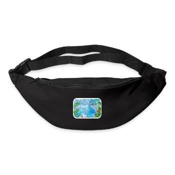 Indonésie Aquarelle Esquisse Dessinée à la Main Peinture - Sac banane - noir - Devant