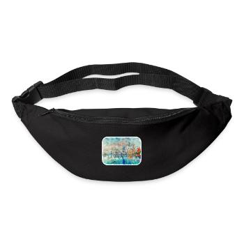 Chicago USA Aquarell Skizze gezeichnete Illustration - Gürteltasche - Schwarz - Vorne
