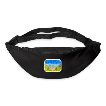 Allemagne Aquarelle Esquisse Dessinée à la main Illustration - Sac banane - noir - Devant