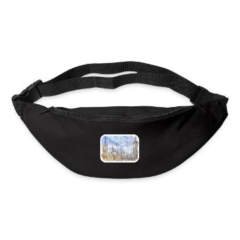 Uk Landmark Watercolor Sketch Painting Illustratio - Bum bag - black - Front