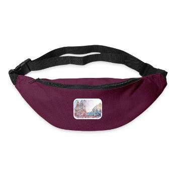 Saint-Pétersbourg Russie Aquarelle Esquisse Peinture - Sac banane - bordeaux  - Devant