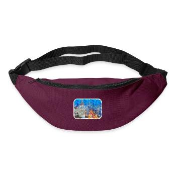 Madrid Espagne Aquarelle Esquisse Peinture Dessin - Sac banane - bordeaux  - Devant