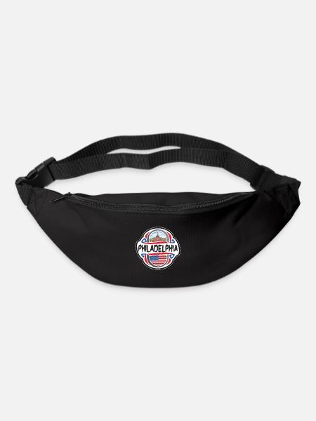 Philadelphia USA Vereinigte Staaten Flagge Reisesouveni - Gürteltasche - Schwarz