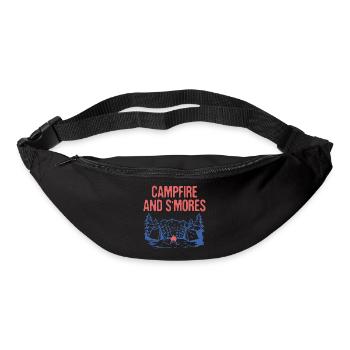 Campfire and S'mores Foodie Camping Food Lover - Bum bag - black - Front