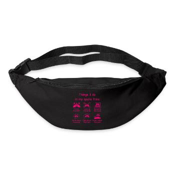 Amateurs de raton laveur (rose) - Sac banane - noir - Devant