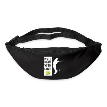 It All Starts With Love - Tennis - White - Gürteltasche - Schwarz - Vorne