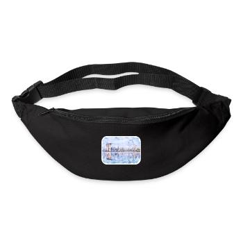 Singapour Aquarelle Esquisse Dessinée à la Main Peinture - Sac banane - noir - Devant