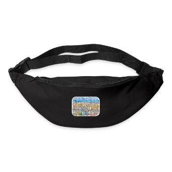 Barcelona Spanien Aquarell Skizze Illustration - Gürteltasche - Schwarz - Vorne