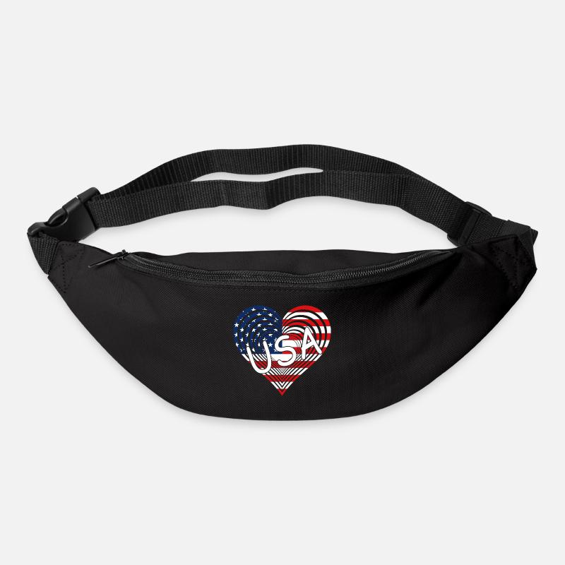USA - Gürteltasche - Schwarz