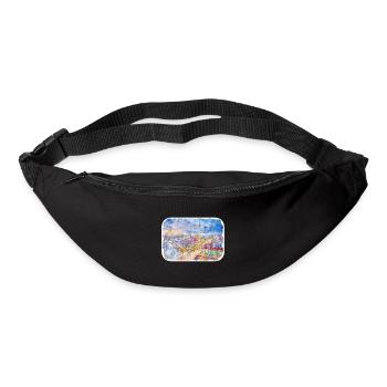 Berlin Allemagne Aquarelle Sketch Illustration - Sac banane - noir - Devant