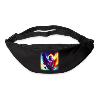 Muslimah Girl mit Engelsflügel Kunst - Gürteltasche - Schwarz - Vorne