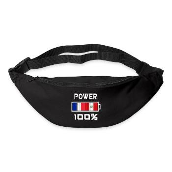 Pérou et France Power 100 % - Sac banane - noir - Devant