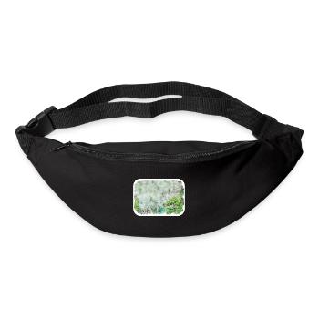 China Watercolor Sketch Hand Drawn Illustration - Bum bag - black - Front