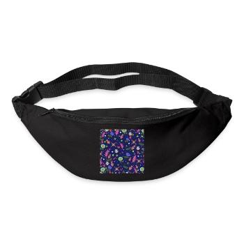 all over prints mädchen, kindliches Blumenmuster - Gürteltasche - Schwarz - Vorne