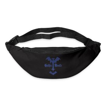 gothic design, Sprüche, Kreuze, Dämonenflügel - Gürteltasche - Schwarz - Vorne