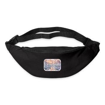 Bruges Belgique Aquarelle Esquisse Illustration - Sac banane - noir - Devant