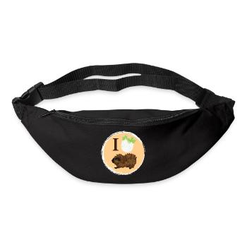Design mit einem Rosetten-Meerschweinchen 4 - Gürteltasche - Schwarz - Vorne