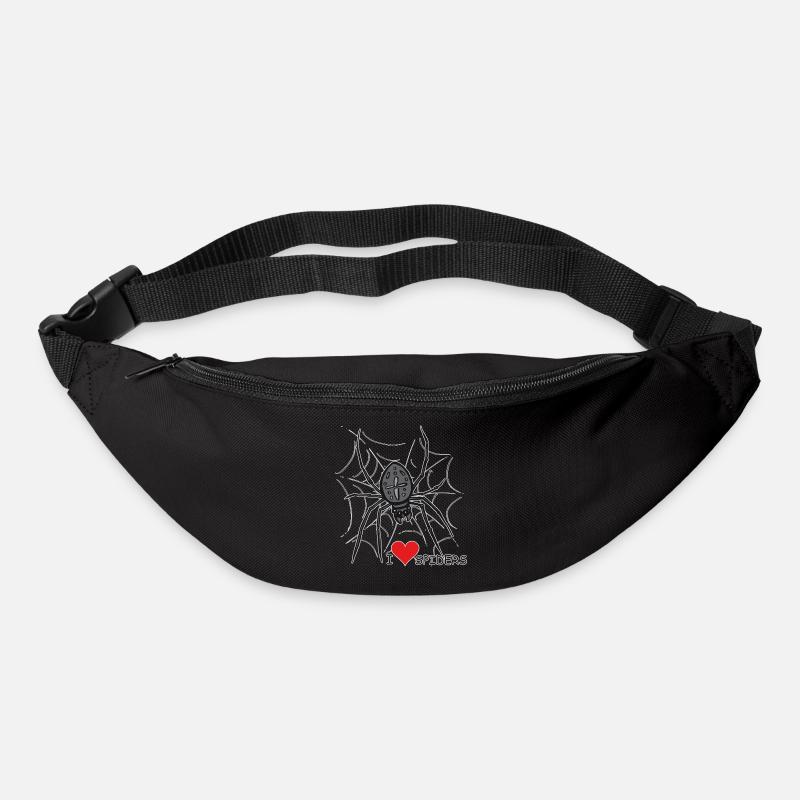 Araignée d’araignée, toile d’araignée, Halloween - Sac banane - noir